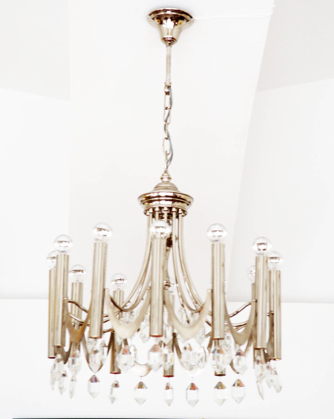 Austrian Large Chandelier Attributed to Gaetano Sciolari from 1960s