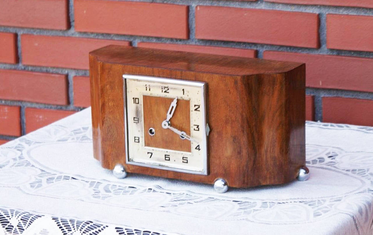 Austrian Art Deco Mantel Clock For Sale