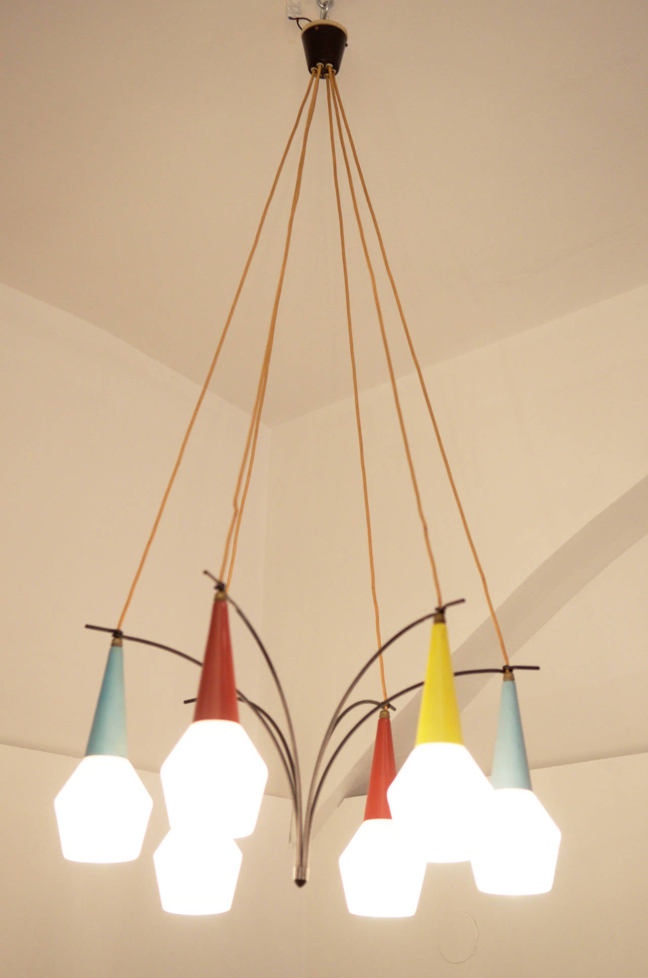 Chandelier by Rupert Nikoll from Ealy 1950s For Sale 3