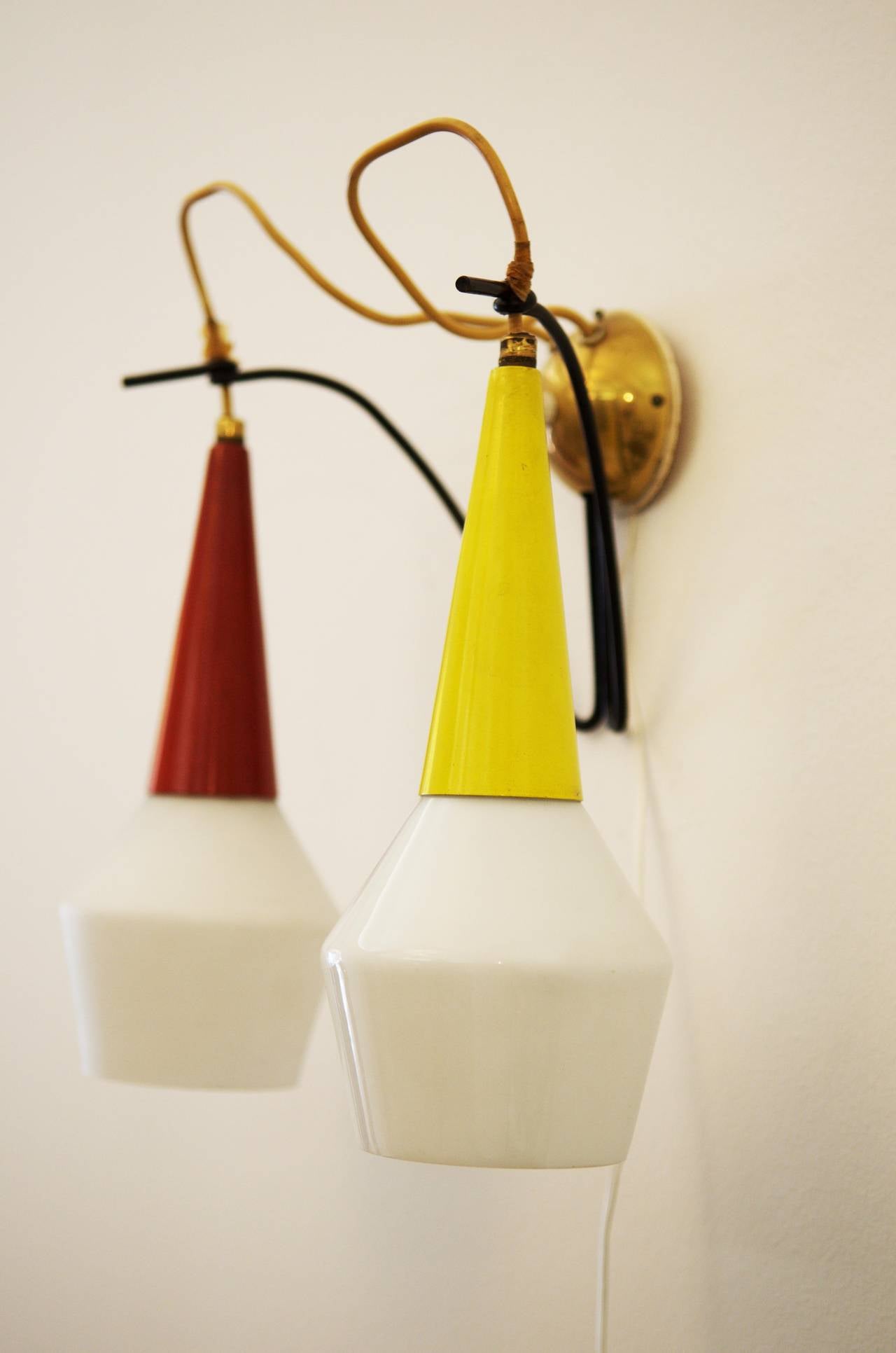 Mid-Century Modern Sconces by Rupert Nikoll, from Early 1950s For Sale