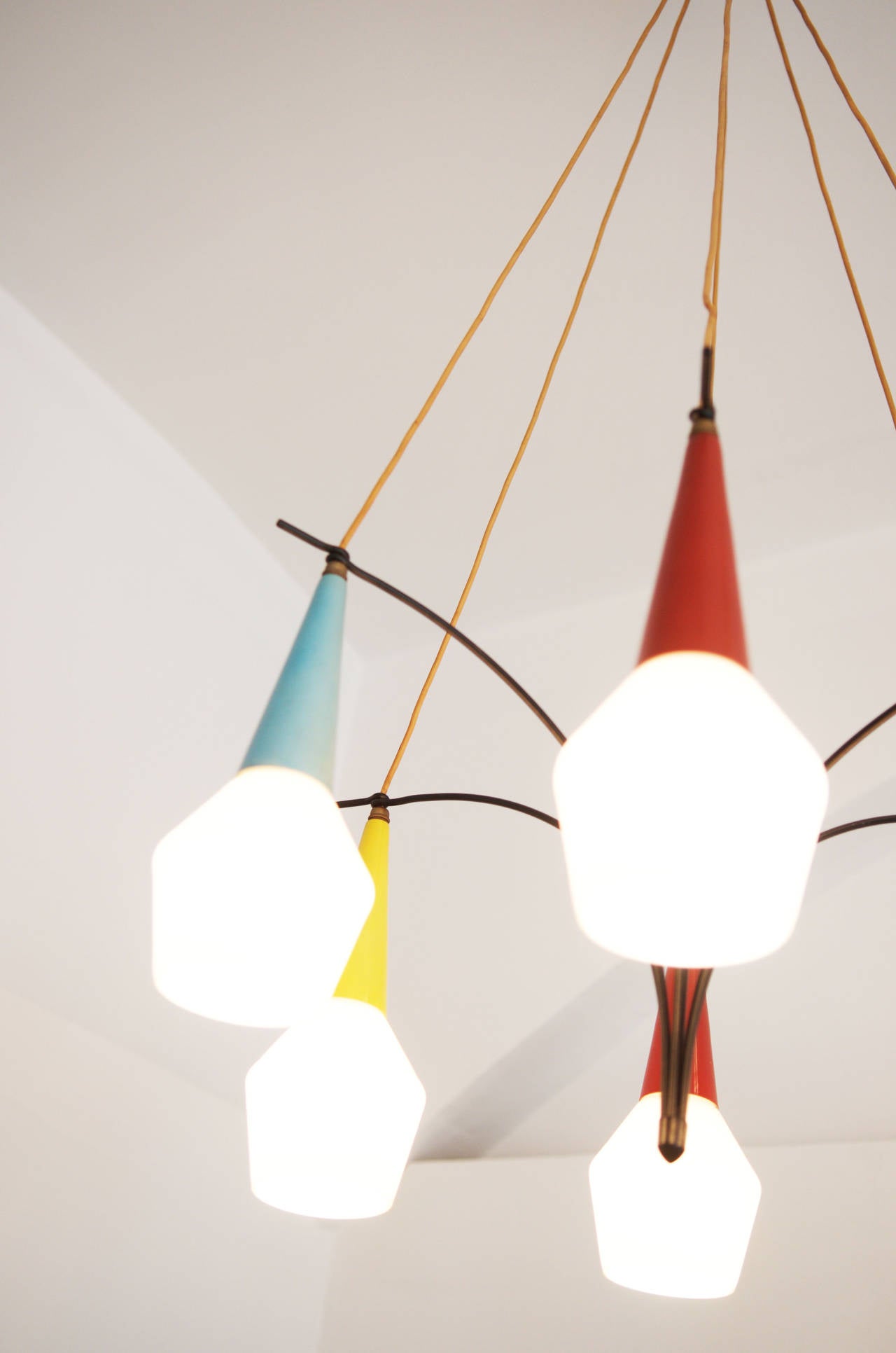 Mid-20th Century Chandelier by Rupert Nikoll from Ealy 1950s For Sale