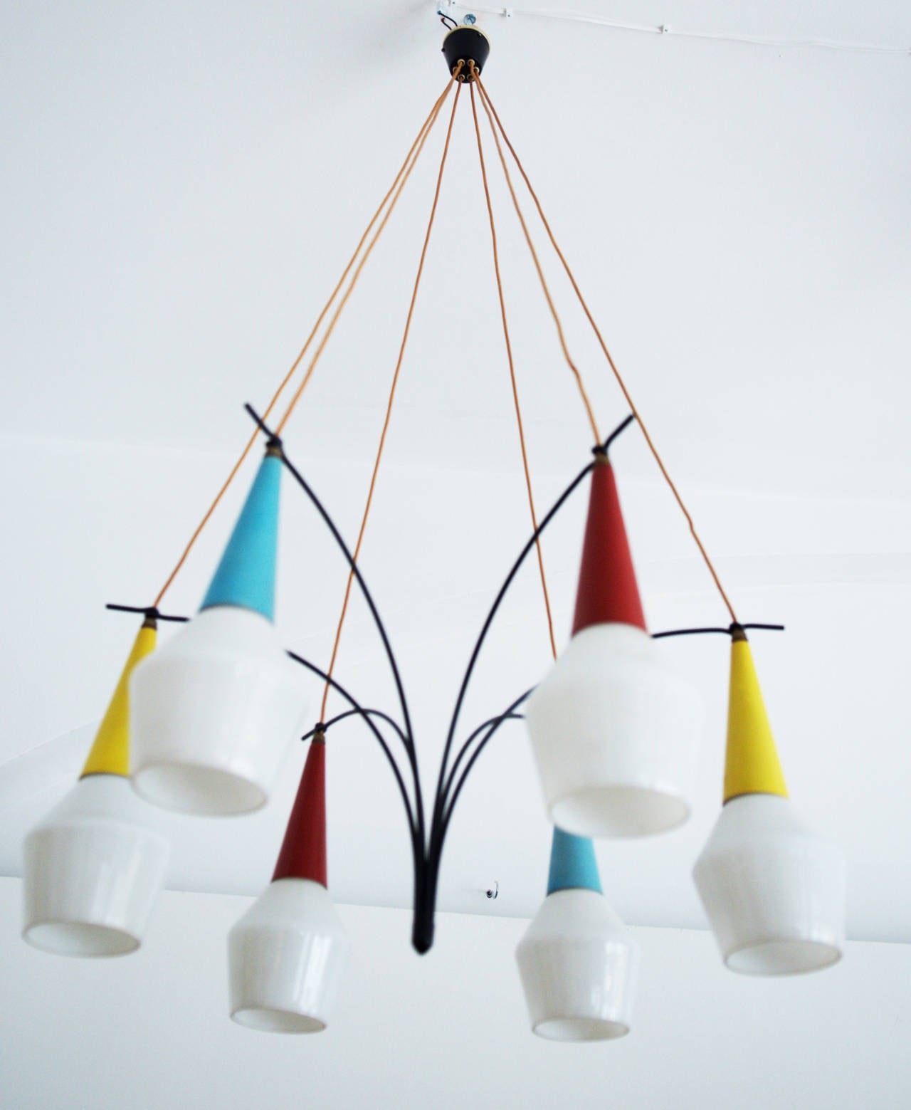 Mid-Century Modern Chandelier by Rupert Nikoll from Ealy 1950s For Sale