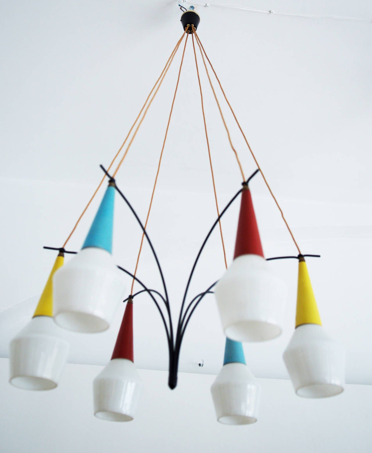 Mid-Century moderno Lampadario di Rupert Nikoll di Ealy del 1950 in vendita