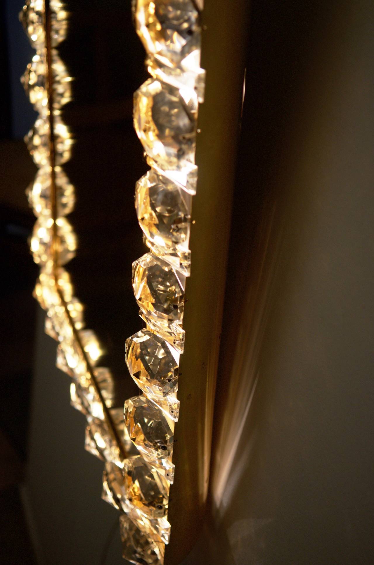 Espejo grande de cristal tallado de Bakalowits & Söhne en venta 2