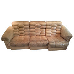 De Sede Cognac Leather Adjustable Pullmann Sofa