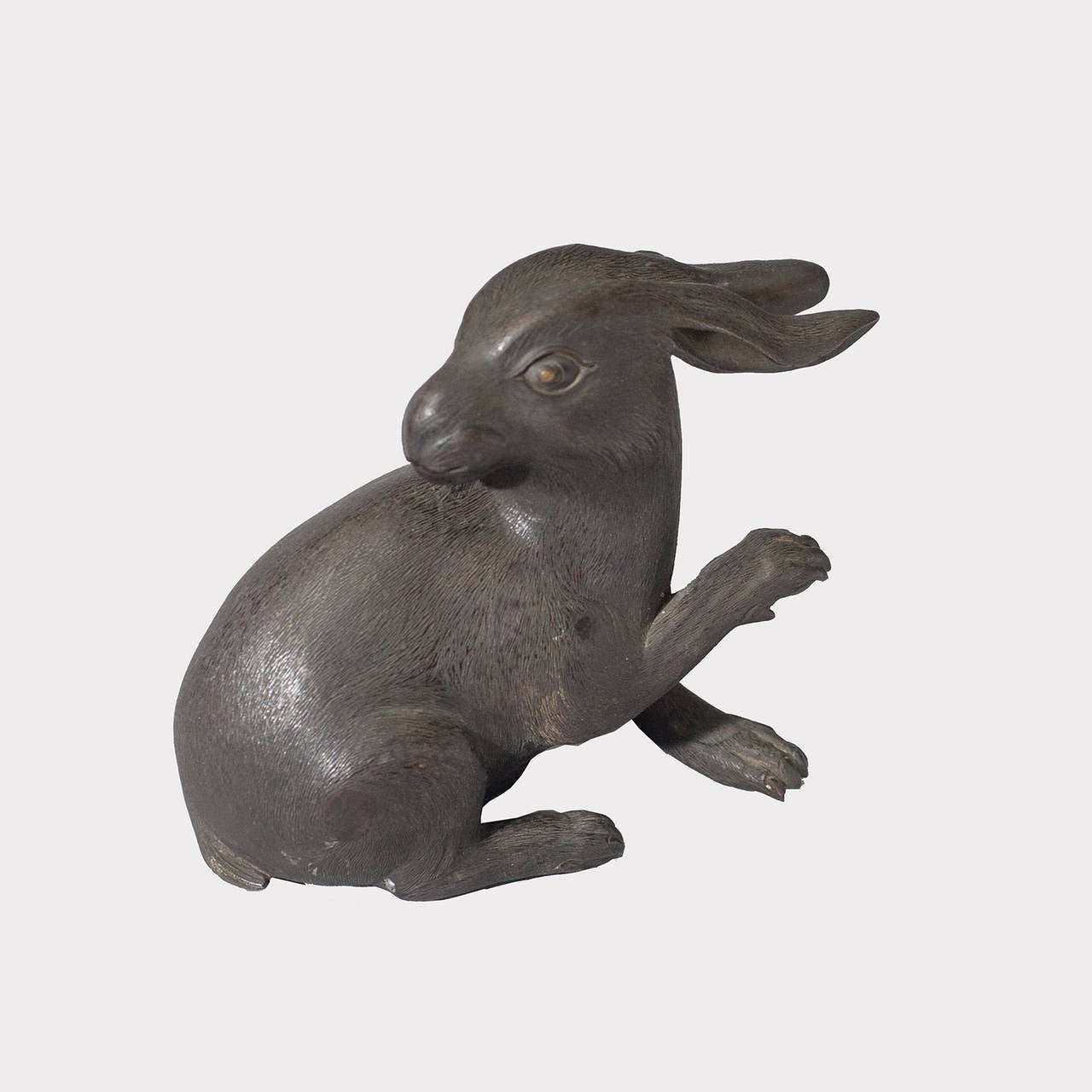 Japanese Meiji Bronze Rabbit For Sale at 1stdibs