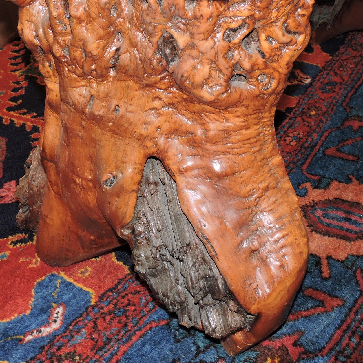 19th Century Antique Chinese Burl Wood Table