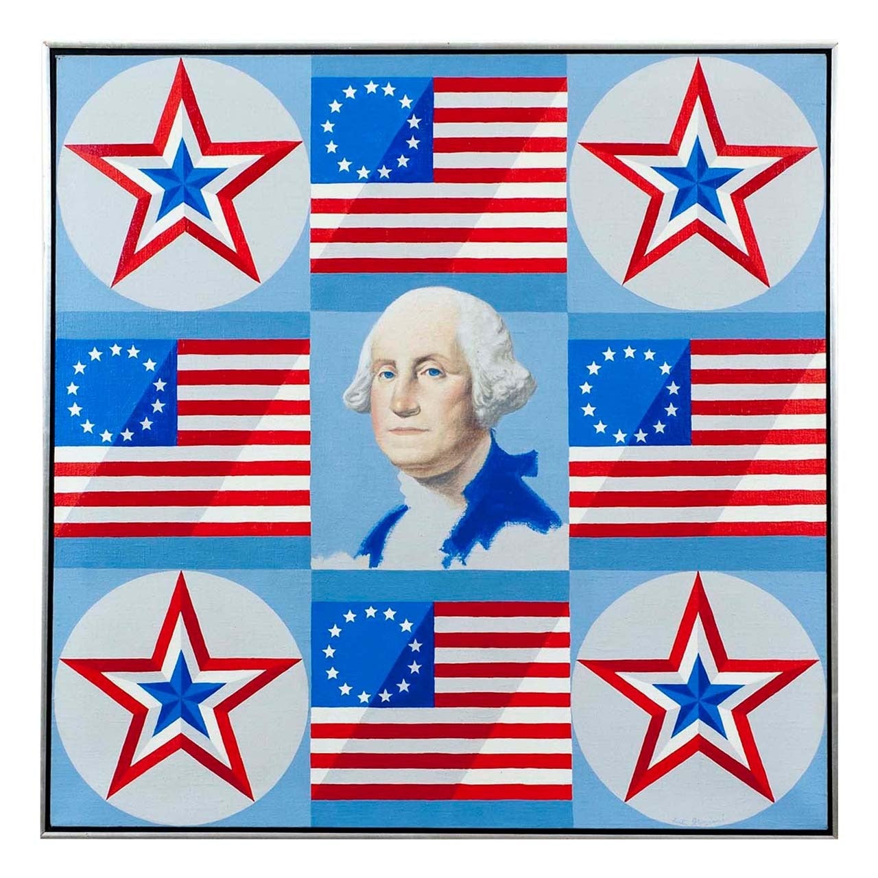 Sante Graziani Pop Art Painting of George Washington