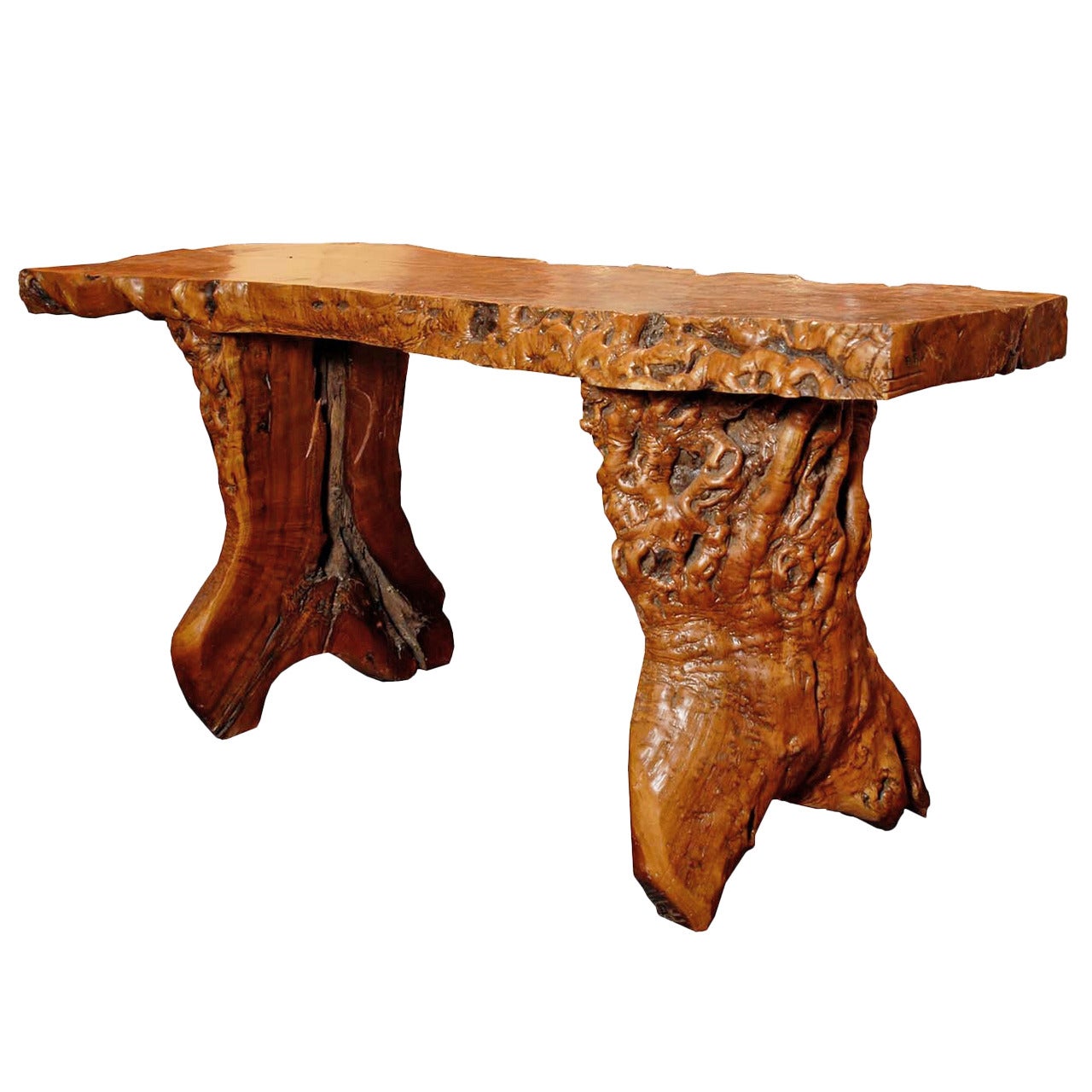Antique Chinese Burl Wood Table