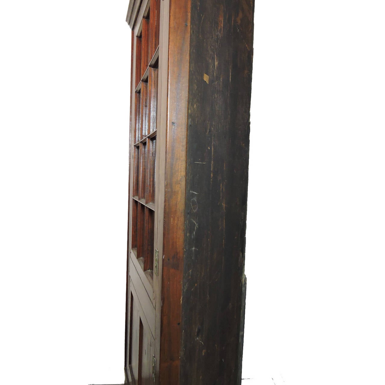 19th Century American Mahogany Corner Cupboard with Great Surface