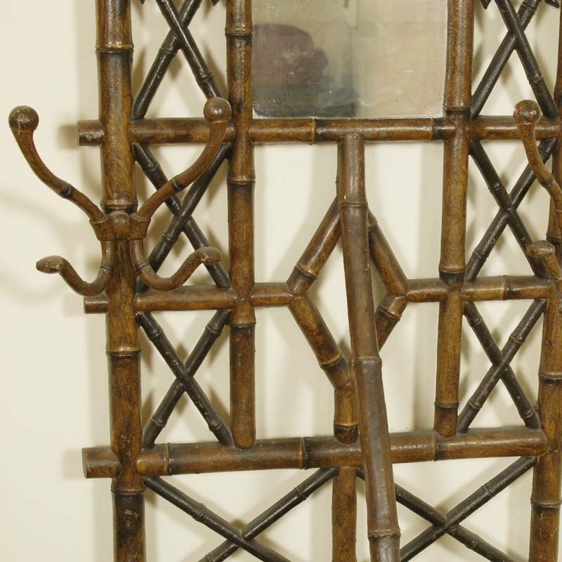 Exceptional Regency Bronze Faux Bamboo Hall Tree For Sale at 1stdibs