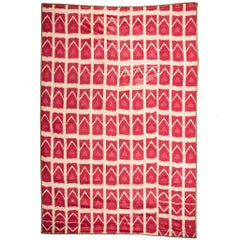 19th Century Uzbek Silk Ikat Panel