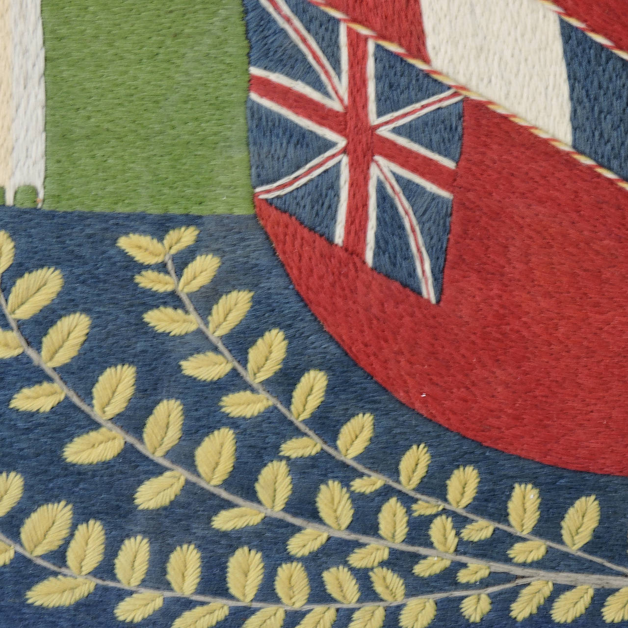 Needlework Fine English 19th Century Sailor's Woolie Picture
