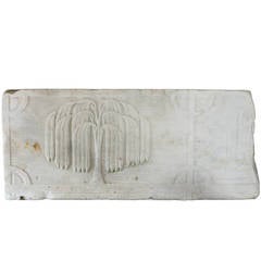 19th Century Carved Marble Weeping Willow Architectural Element