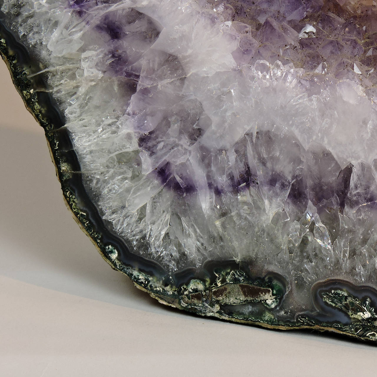Exceptional Amethyst and Crystal Geode Specimen In Good Condition In Concord, MA