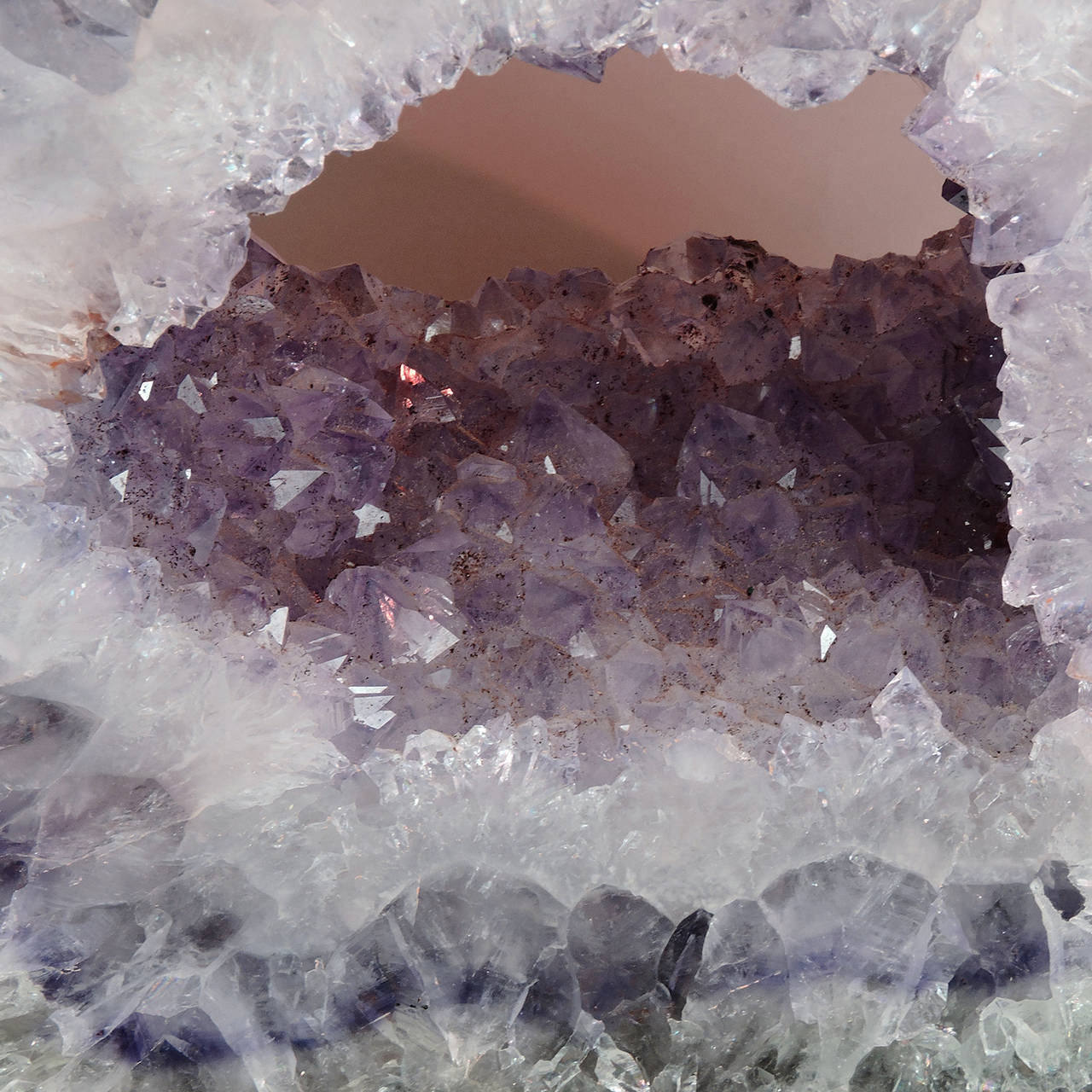 18th Century and Earlier Exceptional Amethyst and Crystal Geode Specimen