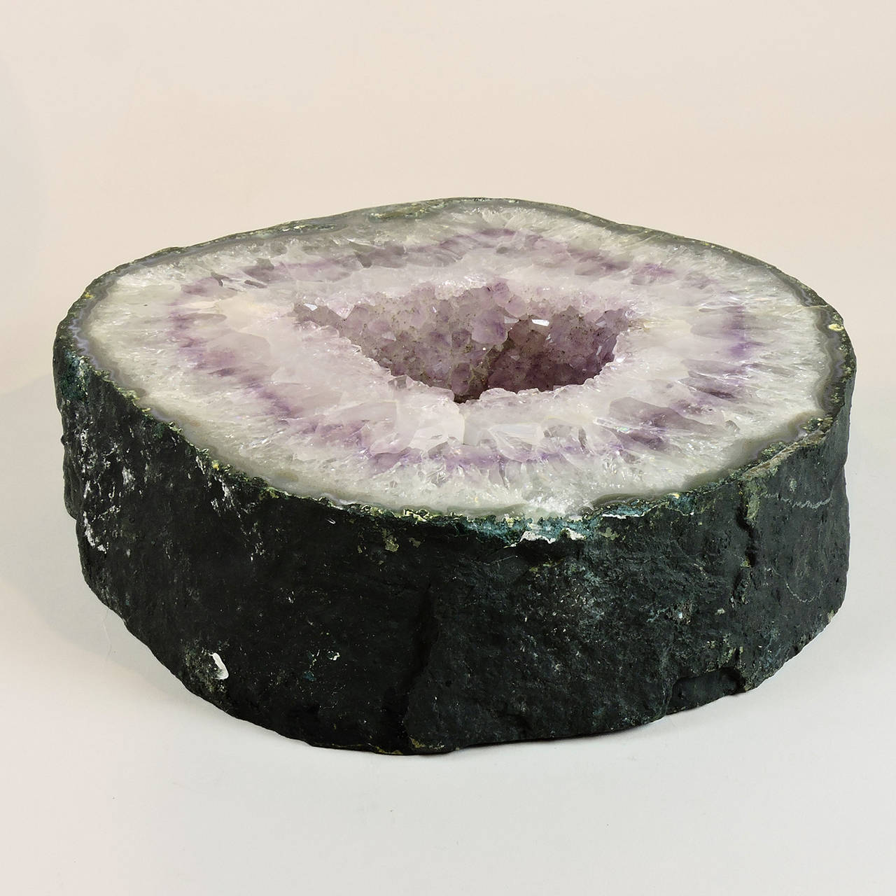 Rock Crystal Exceptional Amethyst and Crystal Geode Specimen