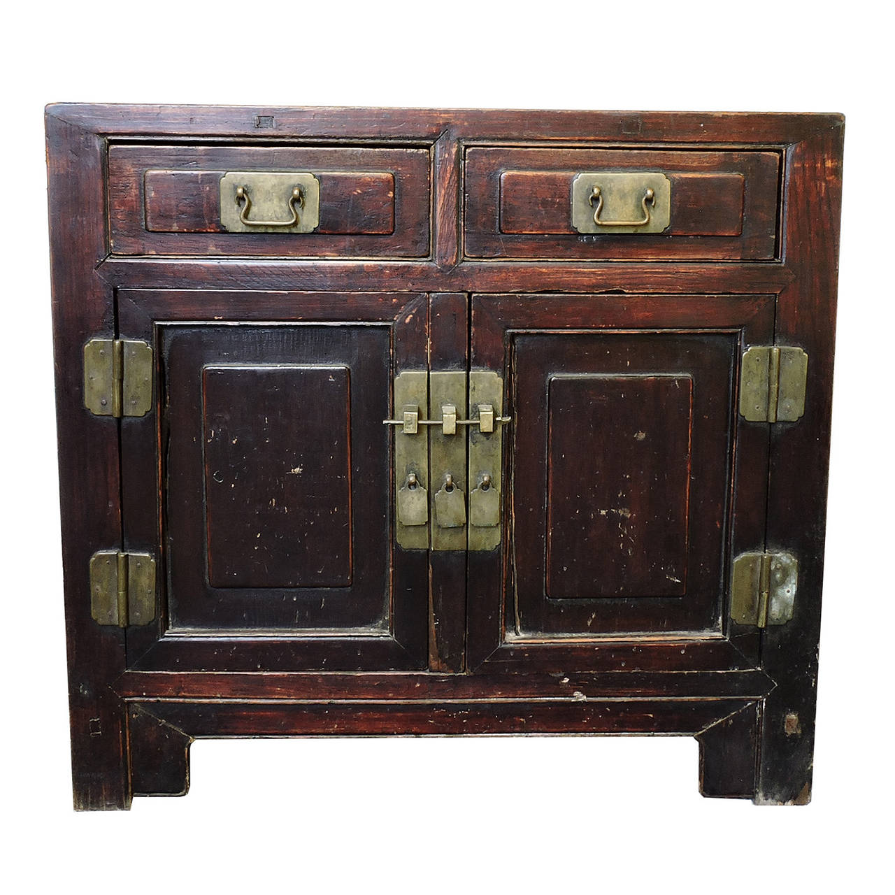 Chinese Elmwood Two-Drawer Chest, Early 19th Century