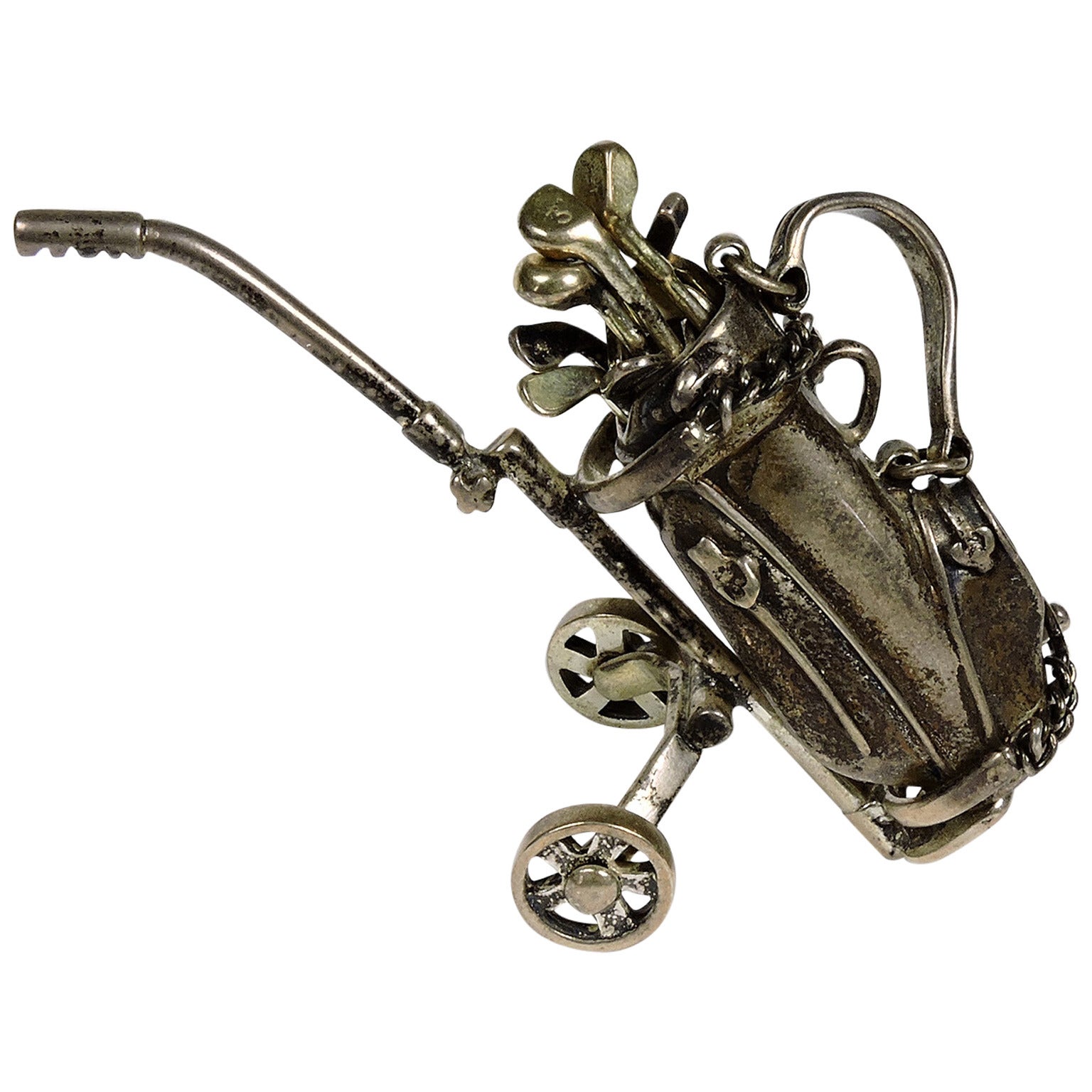 Tiffany 
Co. Silver Golf Bag, Caddy and Clubs