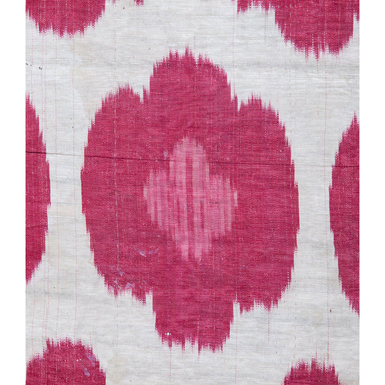 Tribal Late 19th Century Uzbek Ikat Textile Panel For Sale