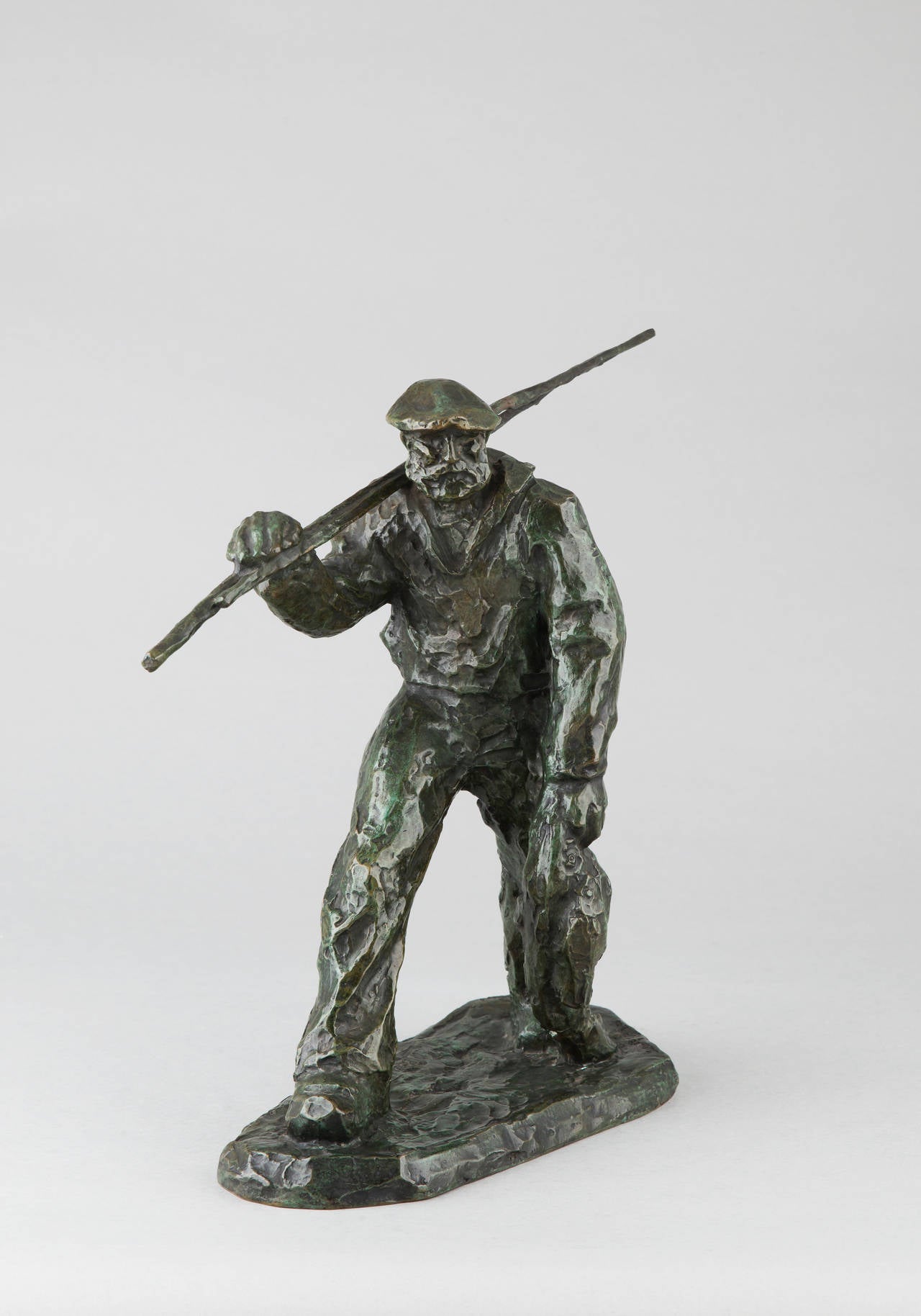 Meheut "The Return of the Fisherman" Bronze Figural Sculpture, circa 1935