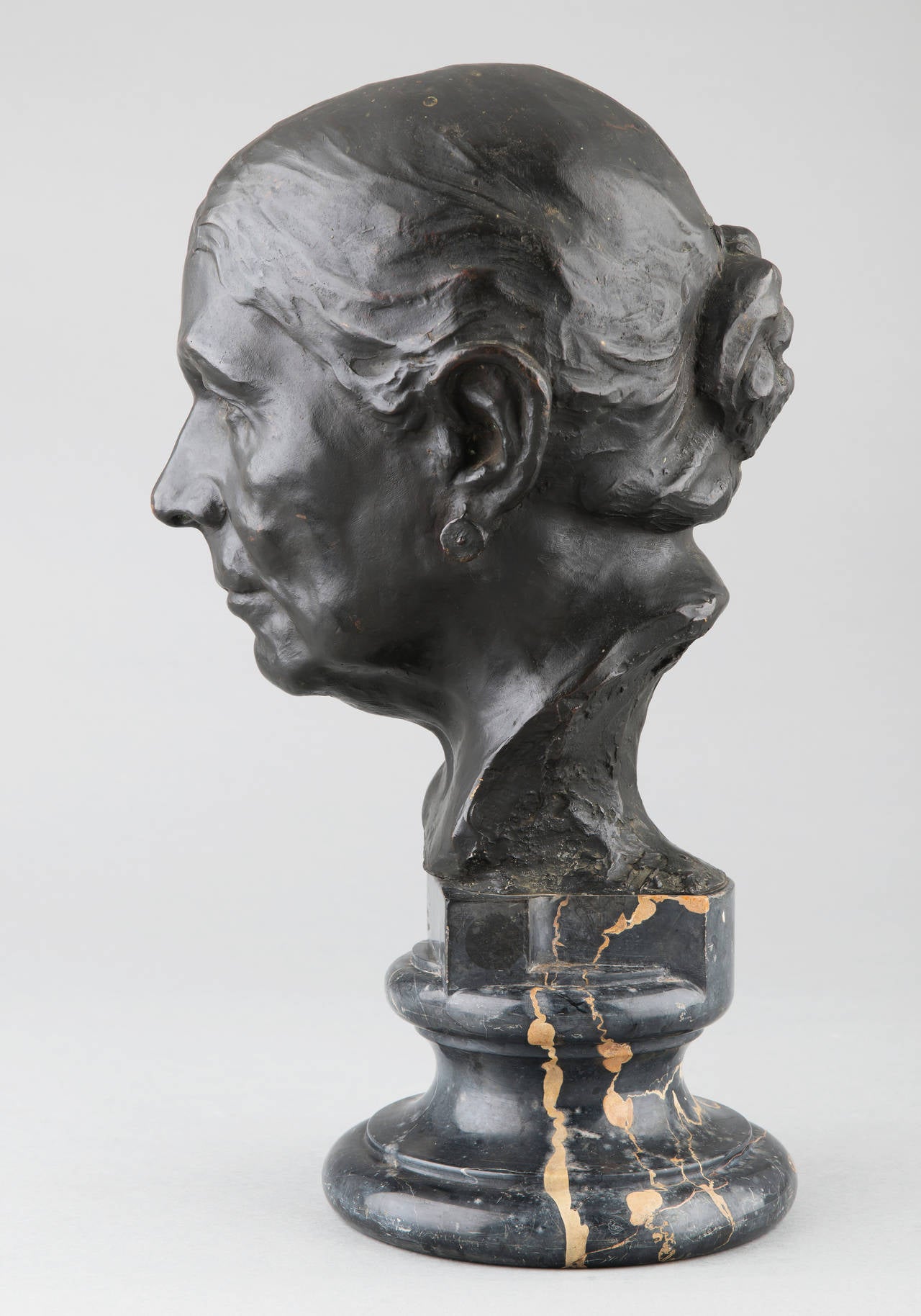 Jo Davidson, Portrait of A Lady, American Bronze Sculpture In Good Condition In Paris, FR