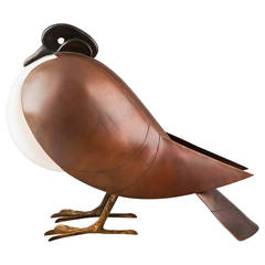 Vintage Lalanne "Pigeon" Table Lamp, French 1991