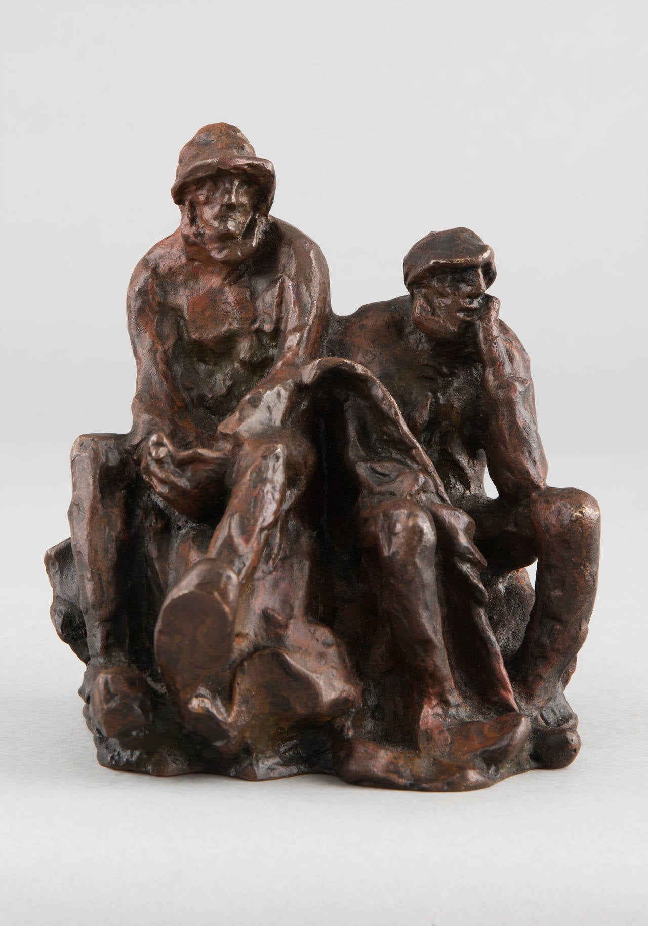 Expressionist Hoetger German Figural Bronze Sculpture, 