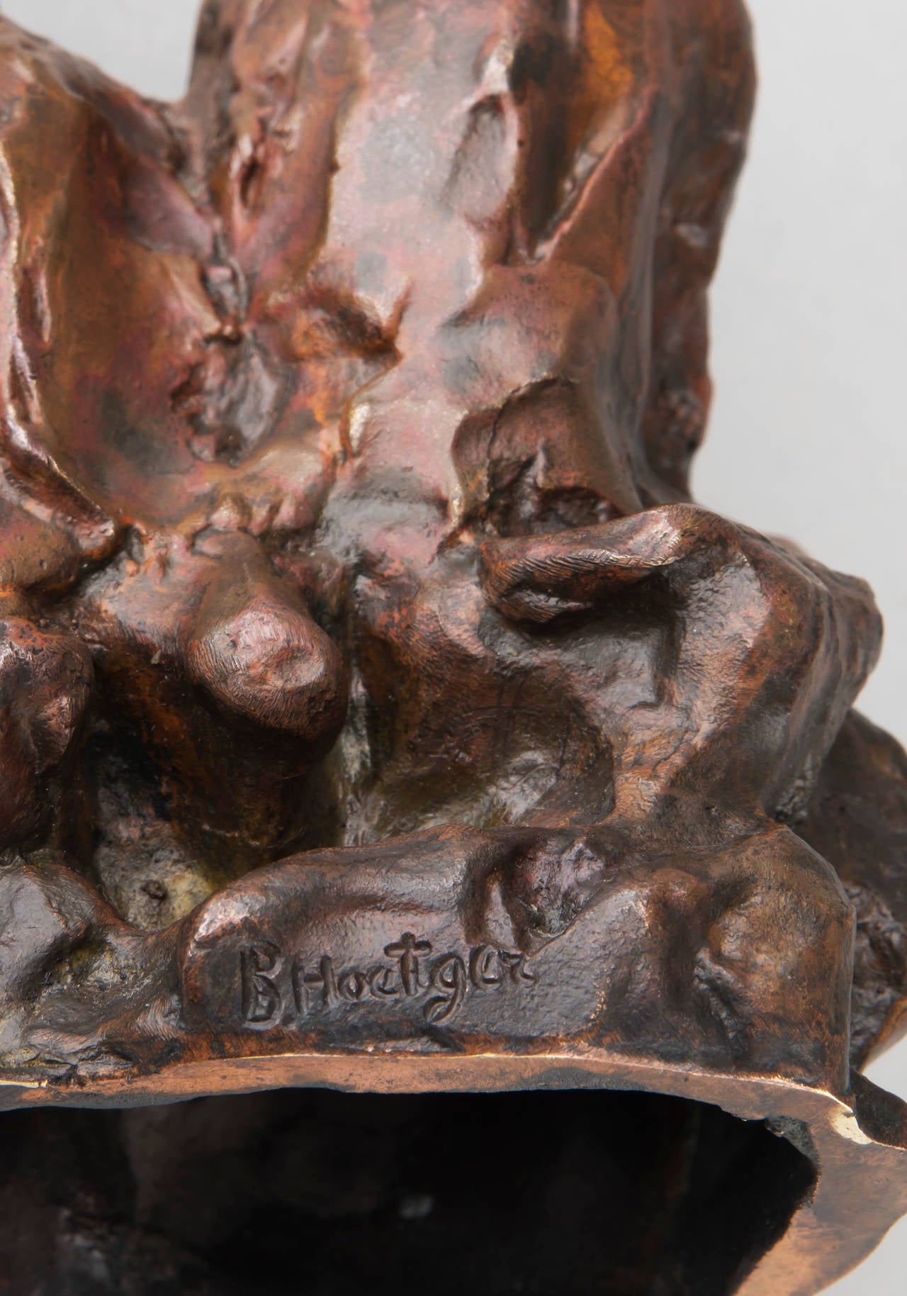 Hoetger German Figural Bronze Sculpture, 