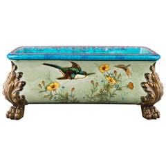 Deck French Enamelled Faience Jardiniere