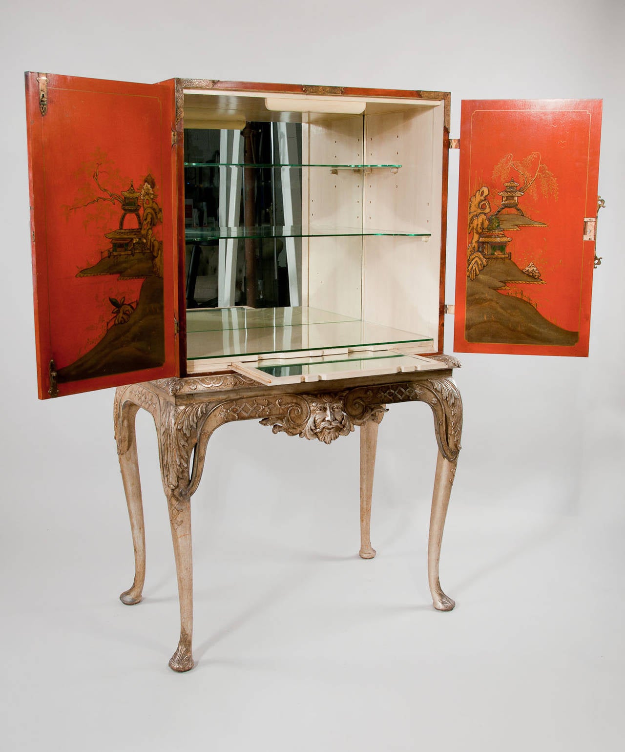 20th Century 1920s Chinoiserie Cocktail Cabinet