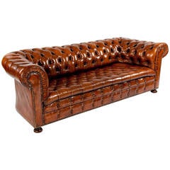 Quality Antique Leather Chesterfield Sofa