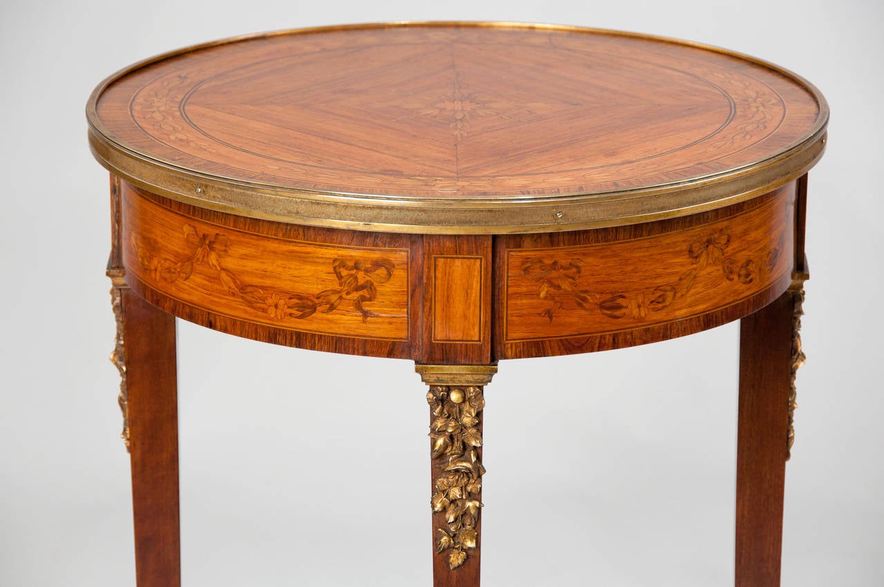Fine French Inlaid Occasional Table 1