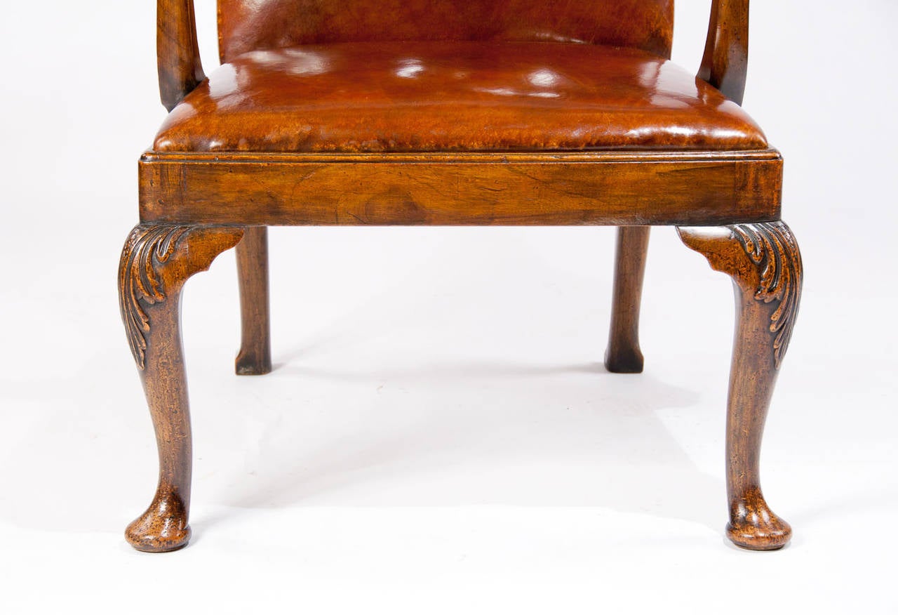 20th Century Quality 1920s Walnut Armchair by Tozer