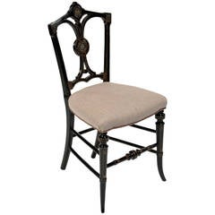 Ebonized Regency Antique Side Chair
