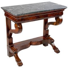 French Marble-Topped Console Table