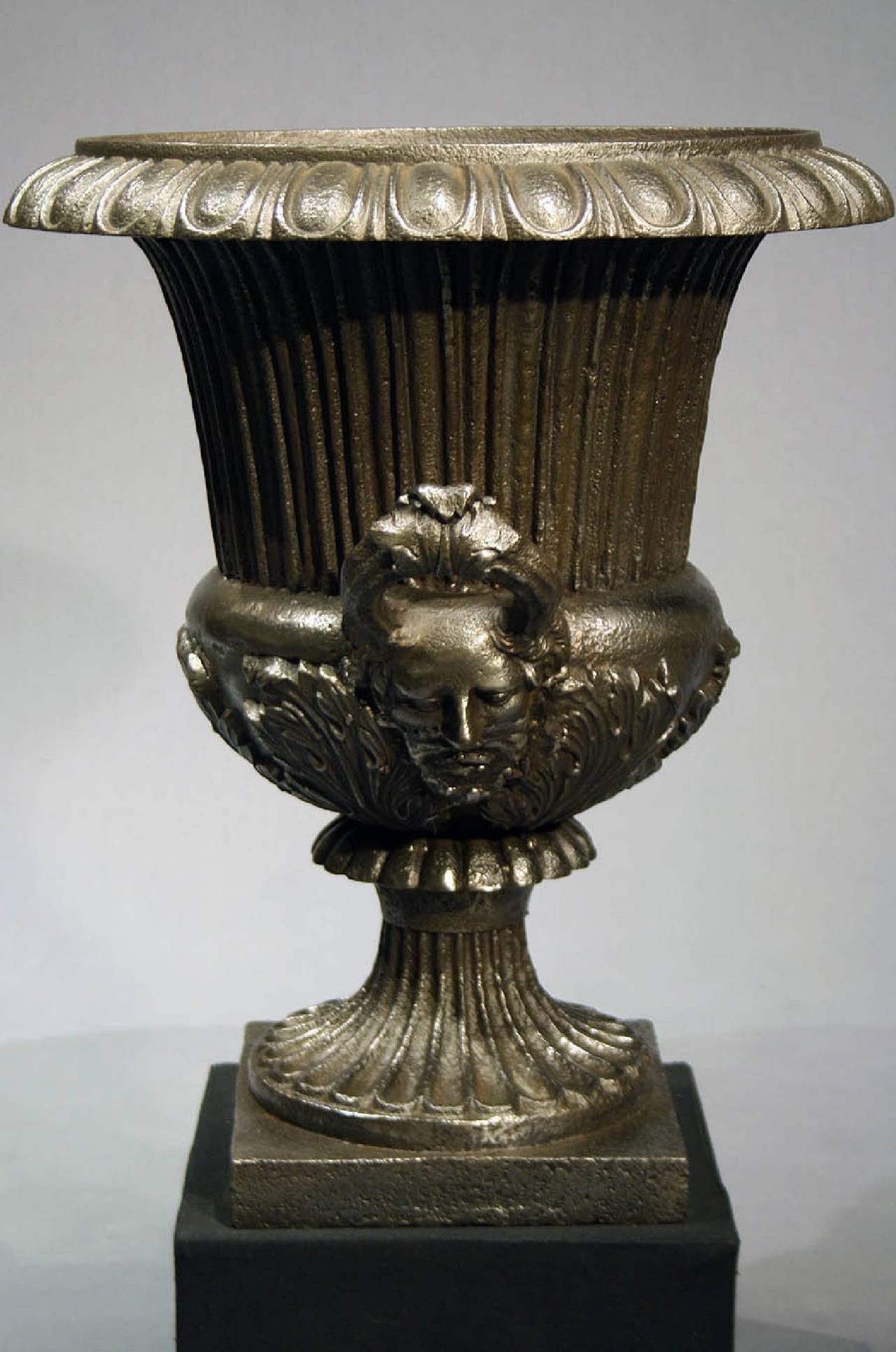 Pair of Cast Iron Victorian Urns For Sale at 1stdibs