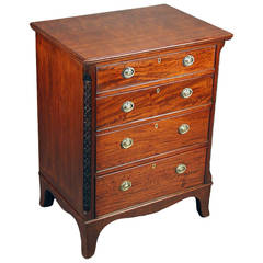 Fiddled Back Mahogany Chest of Drawers