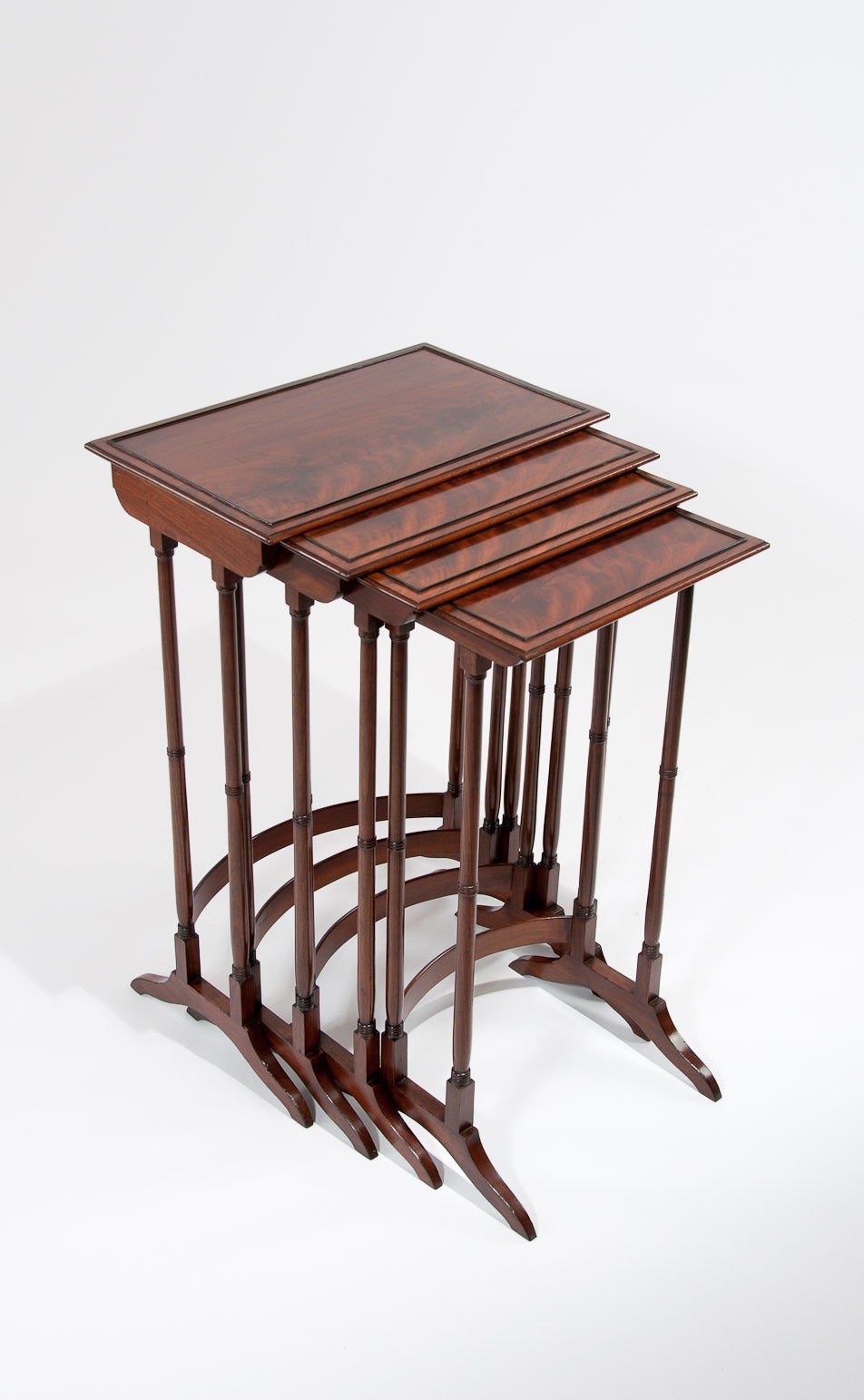 Set of Four Regency Mahogany Nesting Tables