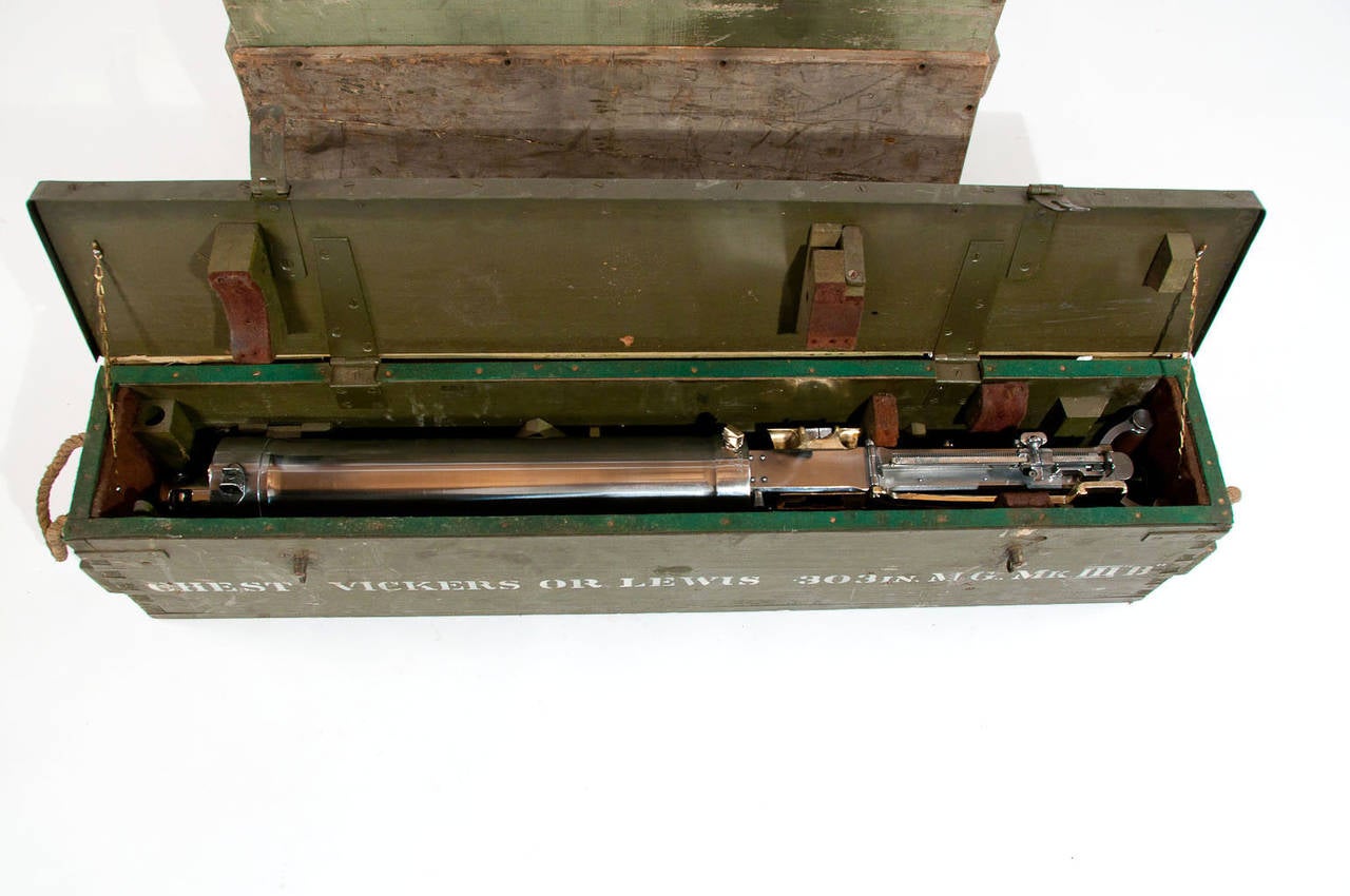 Polished Vickers Machine Gun on Tripod 1