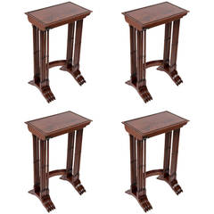 Set of Four Regency Mahogany Nesting Tables