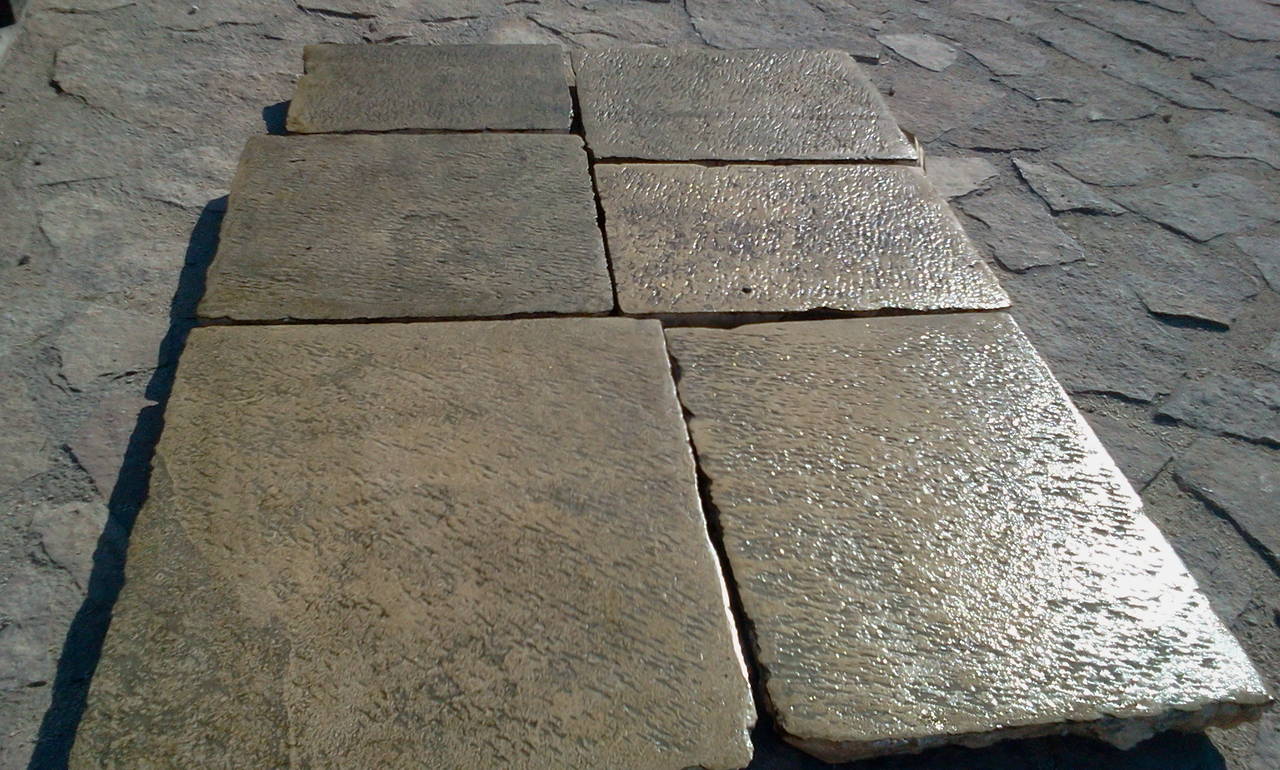 French Antique Floors Opus ( Dalles De Bourgogne ) Limestone, 17th-18th Century 2