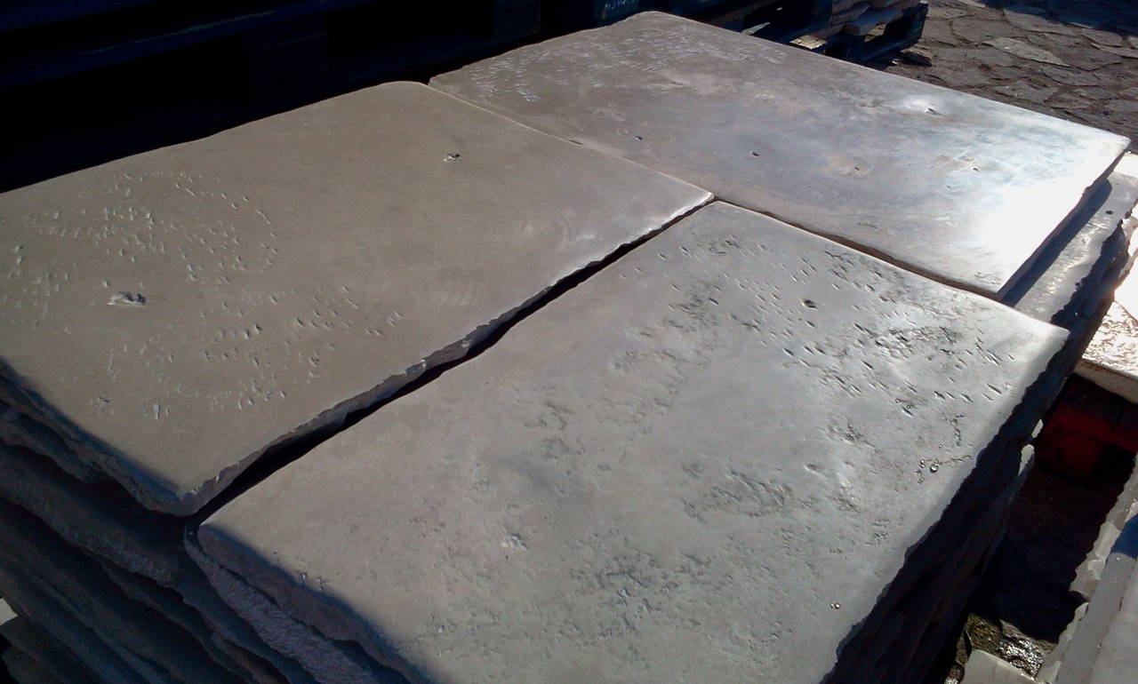 Stone French Antique Floors Opus ( Dalles De Bourgogne ) Limestone, 17th-18th Century