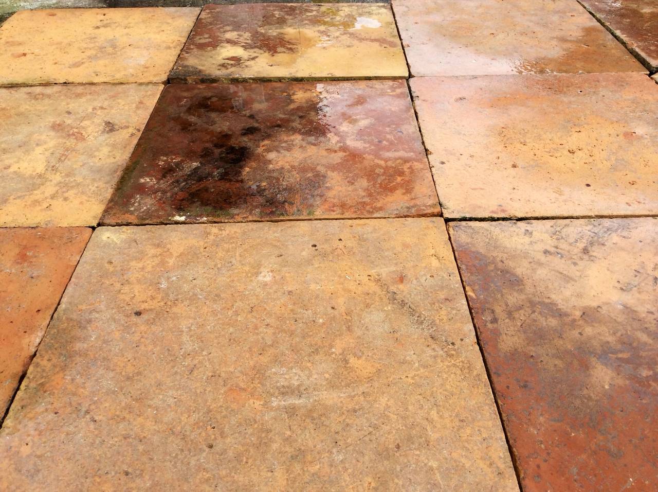 Louis XVI Antique Reclaimed French Terracotta floors  Tiles age 1895