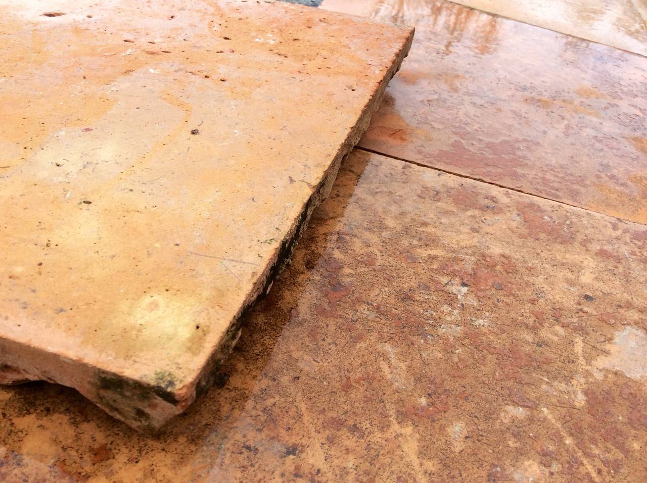 Antique Reclaimed French Terracotta floors  Tiles age 1895 In Good Condition In Forte Dei Marmi, IT