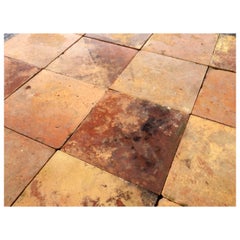 Antique Reclaimed French Terracotta floors Tiles age 1895