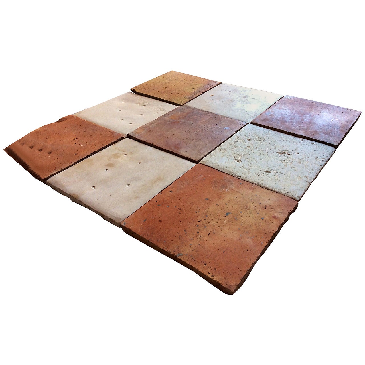 Antique Terracotta and Stone Flooring, Age 1907 circa For Sale