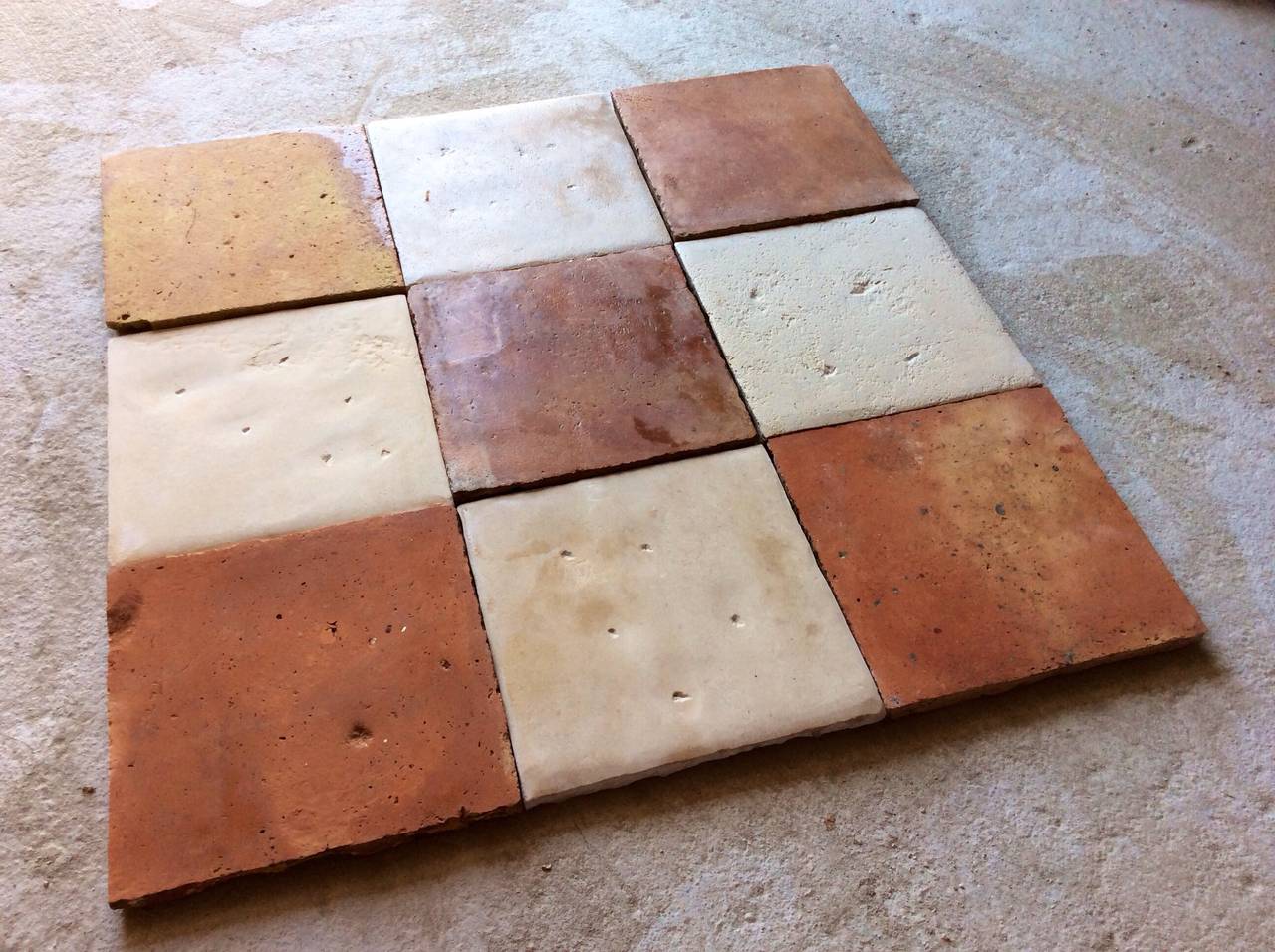 19th Century Antique Terracotta and Stone Flooring, Age 1907 circa For Sale