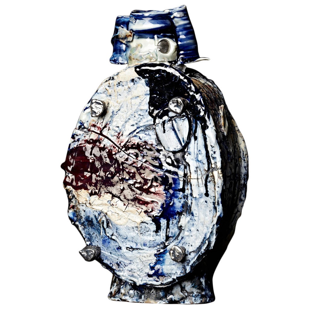 Gareth Mason Ceramic Jar "Tympan, " 2012 For Sale