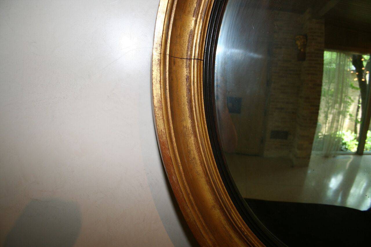 19th Century Regency Giltwood Convex Mirror 1